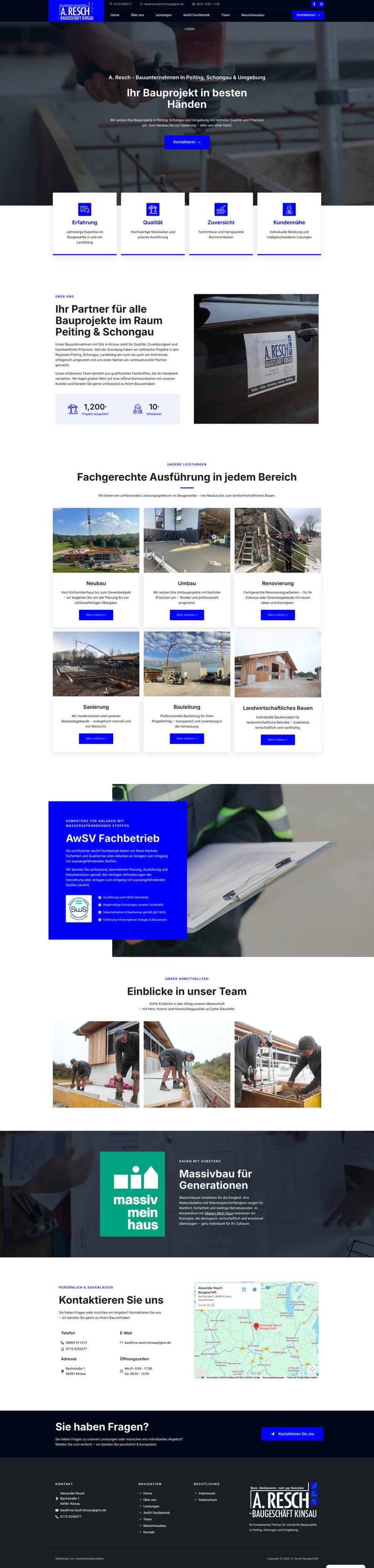 Resch Bau Website
